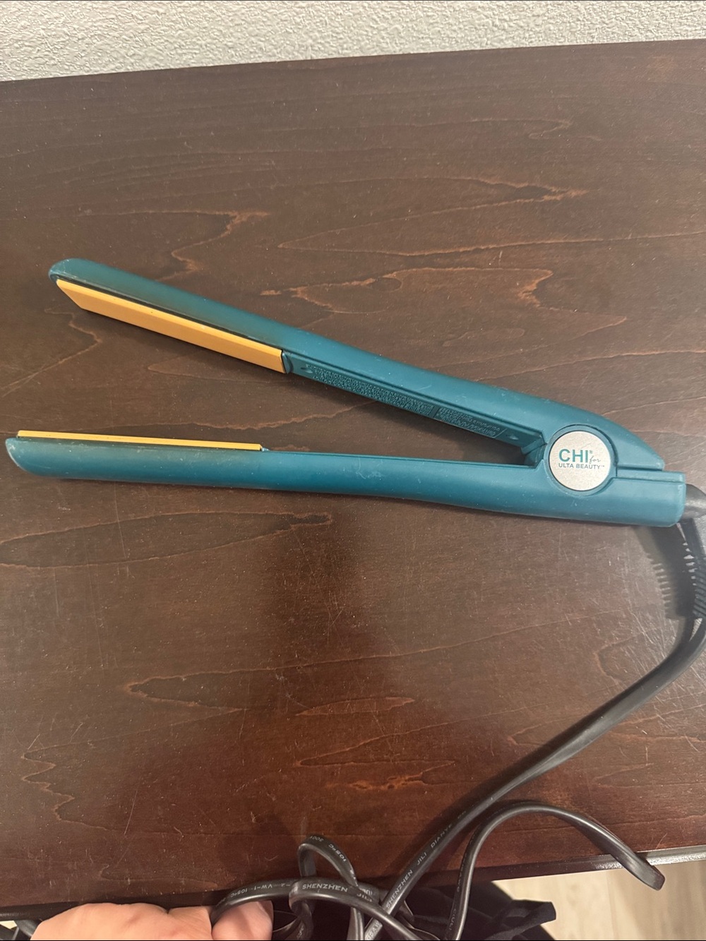 CHI Teal Ceramic Hair Straightener with Gold Plates